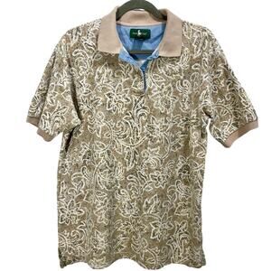 Vintage 1990s Hunt Club Polo Shirt Short Sleeve Mens Medium Textured Knit